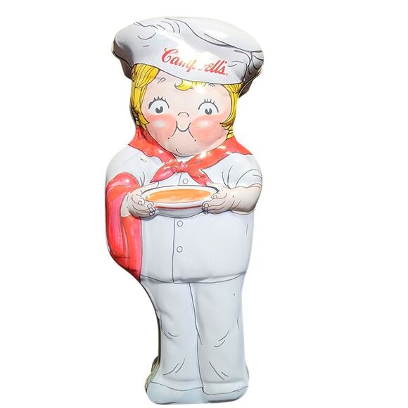 Vintage Campbell's Soup 1998 Chef Shaped Tin Box - Picture 1 of 6